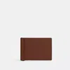Coach Slim Money Clip Billfold Wallet In Brown