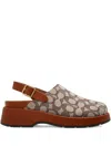 Coach Sculpted C Platform Clog In Signature Textile Jacquard In Multi