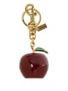 Coach Small Apple-motif Bag Charm In Gold