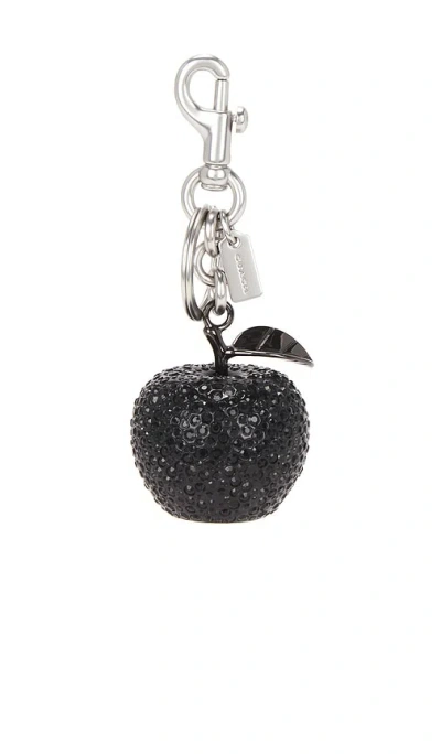 Coach Small Crystal Apple Bag Charm In Gold