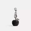 Coach Small Crystal Apple Bag Charm In Multi
