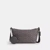 Coach Small Finn Crossbody Bag With Pouch In Signature Canvas In Gray