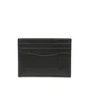 Coach Logo-embossed Leather Cardholder In Black