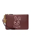 Coach Small Logo Clutch In Red