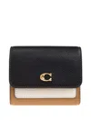 Coach Small Mila Logo-plaque Wallet In Black