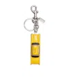 Coach Small Taxi-motif Bag Charm In Yellow