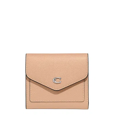 Coach Small Wyn Leather Wallet In Nude
