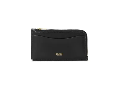 Coach Small Zip Card Case Wallet Handbags Black: One Size