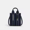 Coach Smith Mini Tote Bag In Regenerative Cotton In Blue