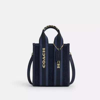 Coach Smith Mini Tote Bag In Regenerative Cotton In Blue