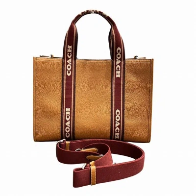 Coach Smith Tote Signature 2way Bag In Brown