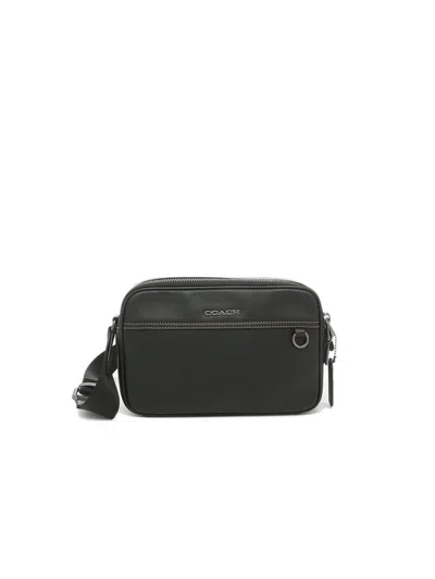 Coach Smooth Calf Leather Crossbody Bag In Black