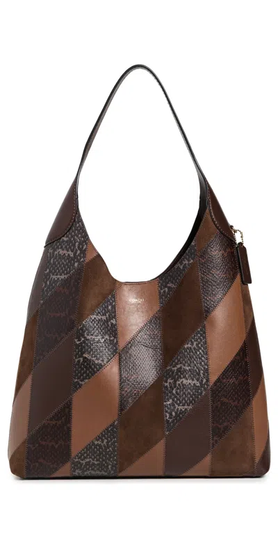 Coach Snake Patchwork Brooklyn Shoulder Bag 39 B4/maple Multi