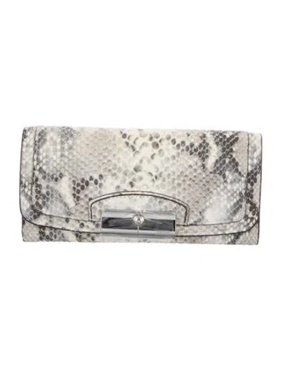 Pre-owned Coach Snakeskin Animal Print Wallet In Multi
