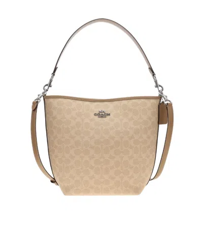 Coach Snap Shoulder Bag In Nude
