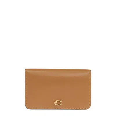 Coach Snap Wallet In Brown