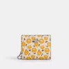 Coach Snap Wallet With Floral Print In Yellow