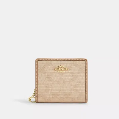 Coach Snap Wallet With Signature Canvas In Multi