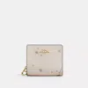 Coach Snap Wallet With Star Print In White