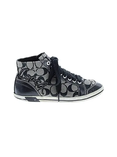 Pre-owned Coach Sneakers In Gray