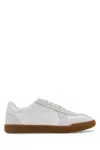 Coach Ellis Optic White Leather & Suede Trainers In White