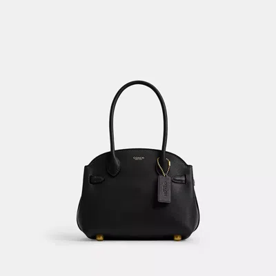 Coach Womens Black Soft Empire 21 Leather Carryall Bag