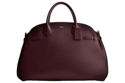 Pre-owned Coach Soft Empire Carryall Bag 48 Brass/merlot