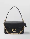 Coach Soft Grain Leather Shoulder Bag With Chain Detail