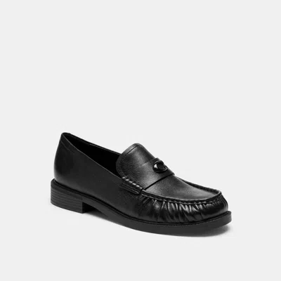 Coach Soft Loafer Shoes In Black
