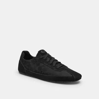 Coach Soft Sneaker In Signature Nylon In Black