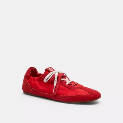 Coach Soft Sneaker In Signature Nylon In Red