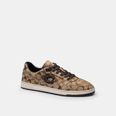 Coach Soft Soho Sneaker In Tan/dark Chocolate