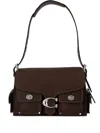 Coach Soft Tabby Turnlock-pocket Shoulder Bag In Brown