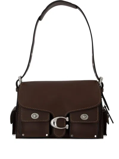 Coach Soft Tabby Turnlock-pocket Shoulder Bag In Brown