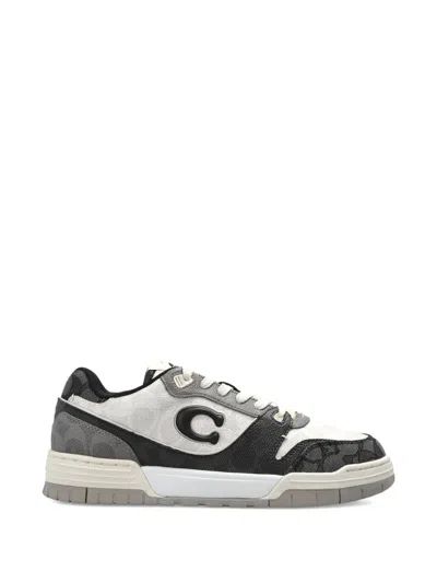 Coach Soho Signature Black Chalk Trainers In Multi