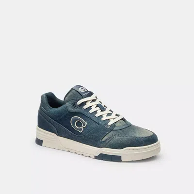 Coach Soho Sneaker In Loved Denim In Blue