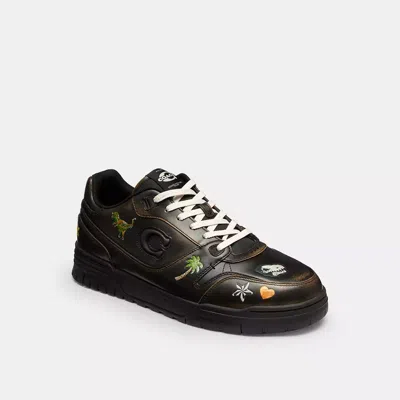 Coach Soho Sneaker With Sticker Print In Black
