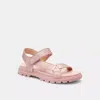 Coach Sport Sandal In Signature Canvas In Pink