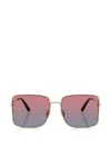 Coach Square-frame Sunglasses In Gold