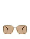 Coach Square-frame Sunglasses In Gold