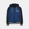 Coach Stadium Jacket In Recycled Polyamide In Blue