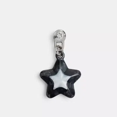 Coach Star Bag Charm In Black
