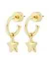 Coach Star Pendant Earrings In Gold
