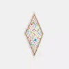 Coach Stickers Print Silk Diamond Scarf In Multi