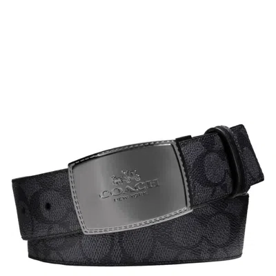Coach Stitched Plaque Buckle Cut-to-size Reversible Belt