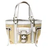 COACH COACH STRAW AND LEATHER TOTE
