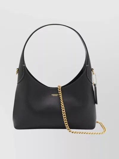 Coach Structured Shoulder Bag Gold Hardware