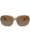 Coach Stud-embellished Sunglasses In Brown