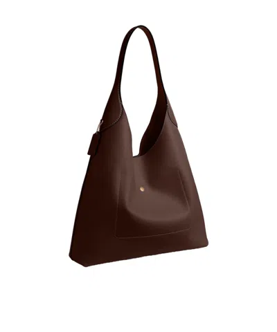 Coach Stylish Genuine Leather Shoulder Bag In Brown