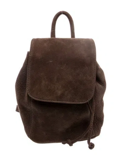 Pre-owned Coach Suede Backpack Vintage In Brown
